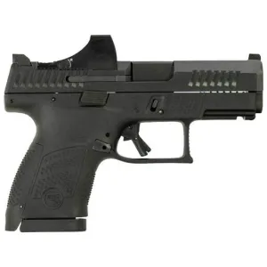 CZ USA P-10 S with Holosun SCS Green Dot Sight 9mm Luger 3.5in Black Nitride Pistol - 12+1 Rounds - Black Subcompact