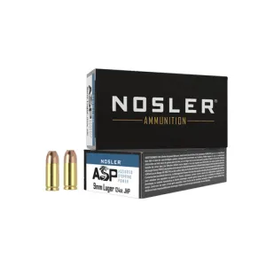 Nosler Assured Stopping Power 9mm Luger 124gr JHP Handgun Ammo - 50 Rounds