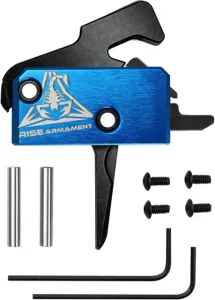 OpticsPlanet Exclusive RISE Armament RA-242 Enhanced Rifle Trigger Flat 3.5lb Pull Weight Anodized Aluminum Black