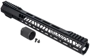 TRYBE Defense AR-15 M-LOK 15in Extra Lightweight Handguard w/ Cut Away Rail Black 15 Inch