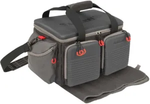 Allen Competitor Premium Molded Lockable Range Bag Internal Tote and Fold-Up Gun Mat Heather Gray/Red 16.6 in x 9 in x 11.8 in