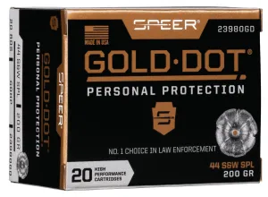 Pennsylvania Gun Laws (2026): LTCF, PICS, Crawford & 18 Pa.C.S. § 6109 58 Speer Gold Dot Personal Protection 44 Special 200 gr HP (20 Rounds)