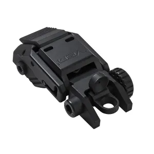 NCSTAR Pro Series Rear Flip-Up Sight, Fits Picatinny, Matte Finish, Black VMARFLR
