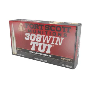 Fort Scott Munitions 37 Fort Scott Munitions Brush Hog Tumble Upon Impact .308 Win 168 gr Ammo SCS - 20rds - 308168SCV