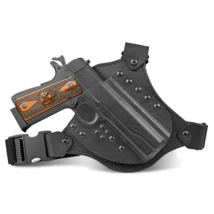 CrossBreed Holsters Chest Rig Chest Holster Right Hand Glock 17, 22, 31, 47 Kydex Black