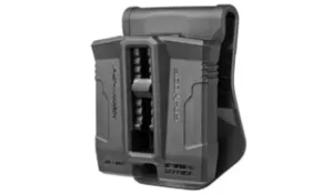 Scorpus Double Magazine Pouch for Makarov PM Single-Stack Steel Magazines Paddle and Belt Black