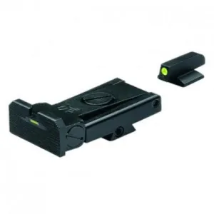 Kimber ML21210 1911 Adjustable Night Sight Set Green/Tritium Black Outline Front Sight-Green/Tritium Bar Black Outline Rear Sight