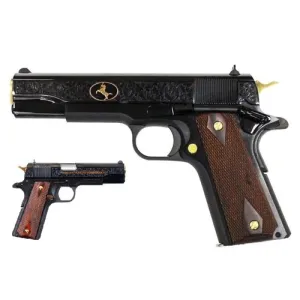 COLT 1911 Heritage Classic Series 38 Super 5" 9+1 Pistol - Blued Scroll Engraving / Wood Grips
