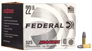 Federal 22LR Ammo 40gr Solid Champion AutoMatch 325rds - AM22