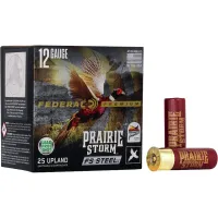 Federal Premium Prairie Storm 12 Gauge Ammo 2-3/4" #4 Steel Shot 1-1/8 oz Case of 250 (10 Boxes of 25)