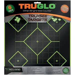 TruGlo Parts & Accessories 47 Truglo Tru-See Splatter Target 5 Diamond 12x12 6 Pack