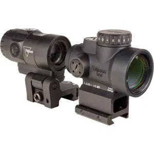 Trijicon MRO HD 1x25 Red Dot With Full Co-Witness Mount & 3X Magnifier With Quick Release Flip Mount