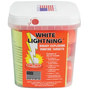 Tannerite Parts & Accessories 27 Tannerite WLK White Lightning Impact Enhancement Explosion White Vapor Rimfire Rifles Firearm Includes Catalyst/Cardboard Target Holders/Hi-Viz Target Dots 90 Targets