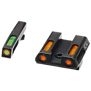 Gun Parts Deals of the Week (Updated Weekly) 65 HiViz GLN621 LiteWave H3 Fiber-Optic Sight Set Green Tritium/Orange Outline w/Litepipes Orange Fits Glock 42, 43, 43X, 48