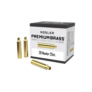Nosler Ammunition 78 Nosler 10150 Premium Brass Unprimed Cases 28Nosler, Rifle Brass 25/Box