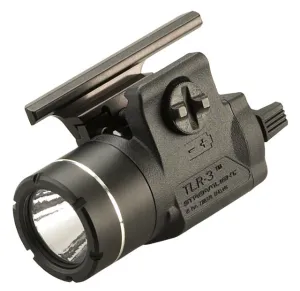 Streamlight TLR-3 Compact Rail Mounted Tactical Light CR2 Full Size USP Pistol Only White 125 Lumens Black