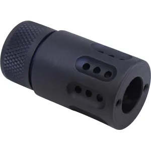GUNTEC USA Mini Muzzle Brake with Slip Over Barrel Shroud LR-308, AR-10, SR-25 308 Winchester Black
