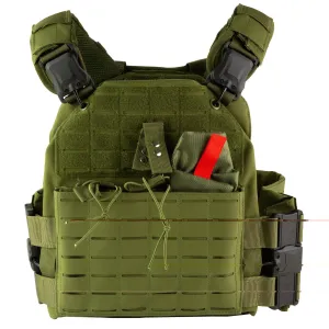NcStar Quick Release Laser Cut Plate Carrier - Medium-2XL Green