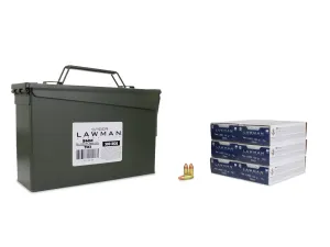 Speer Lawman 9mm 124 Grain TMJ 300 Rounds in M19A1 Ammo Can