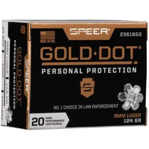 Best Gun Deals Right Now (2026): Updated Daily 77 Speer Gold Dot 9mm Luger 124gr HP Handgun Ammo - 20 Rounds