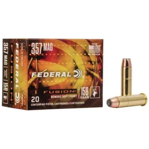 Best Caliber for Women's Self Defense: .380 vs 9mm vs .38 Special 56 Federal Fusion 357 Magnum 158gr Fusion SP Handgun Ammo - 20 Rounds