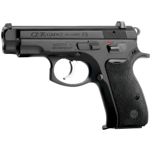 CZ-USA CZ 75 Compact 50th Anniversary Elite 9mm 10rd Blk Polycoat Steel Frame, FS, MS, Blk Plastic Grips Full-Size Handgun 01208