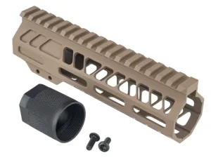 TRYBE Defense AR-15 M-LOK 7in Lightweight Handguard w/ Full Rail Flat Dark Earth 7 Inch