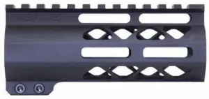 Guntec USA Parts & Accessories 91 Guntec USA AR-15 5in Air-Lok Series M-LOK Compression Free Floating Handguard w/ Monolithic Top Rail Anodized Black