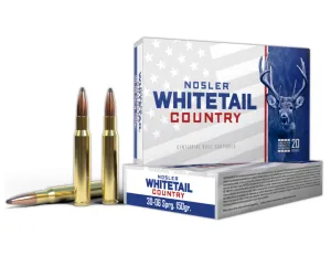 Nosler Ammunition 28 Nosler Whitetail Country .30-06 Springfield 150 Grain SB Ammo, 20Rds - 40132