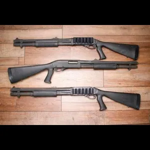 Remington 870 Police Magnum 12 Gauge Police Trade-in Shotguns with Pistol Grip, Extended Mag Tube, Rifle Sights and Side Saddle