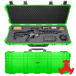 Eylar 44in Hard Rifle Case Equipped w/Ragar XP Crosslinked Foam Insert Neon Green