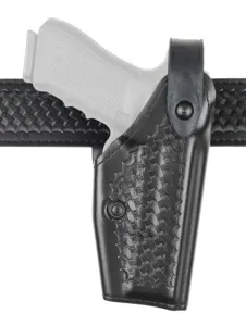 Safariland 6280 SLS Level II Retention Mid-Ride Duty Holster S&W M&P 40/M&P 9 SureFire X300 Left Basketweave Black
