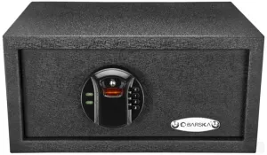 Gun Accessories Deals of the Week (Updated Weekly) 54 Barska 0.46 Cubic Fit HQ100 Biometric Keypad Safe Black Small