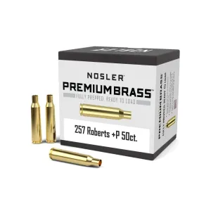 Nosler Ammunition 82 Nosler Unprimed Brass Rifle Cartridge Cases 50 Per Box .257 Roberts (+P)