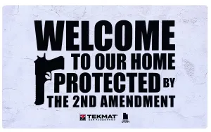 TekMat Door Mat 2nd Amendment 25 x 42 White
