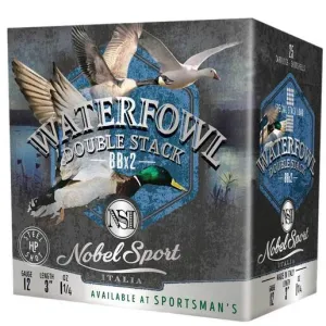 Nobel Steel Waterfowl Sport 12 gauge 3in BB 1 1/4oz Waterfowl Shotshells - 25 Rounds BB