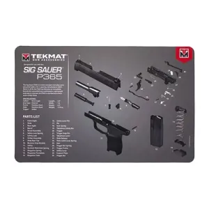 Pistol Gun Mats - Tekmat Pistol Gun Cleaning Mat For Sig Sauer P365 Gray