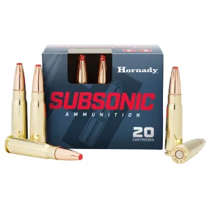 Hornady Subsonic 7.62x39mm Ammunition, 20 Rounds Sub-X 255Gr - 80787