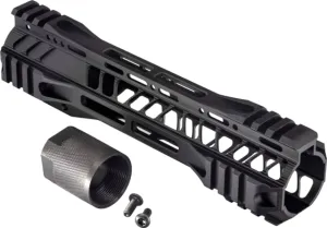 TRYBE Defense AR-15 M-LOK Extra Lightweight Quad Handguard w/ Cut Rail 9in Black