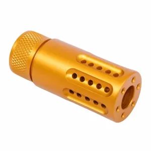 Guntec USA AR-15 Micro Slip Over Barrel Shroud w/ Multi Port Muzzle Brake 5.56mm 1/2x28 Anodized Orange