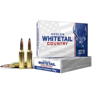Nosler Whitetail Country 6.5 Creedmoor 140gr Solid Base Rifle Ammo - 20 Rounds