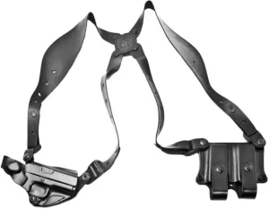 DeSantis New York Undercover Rig Shoulder Leather Holster SIG Sauer P365 Left Hand Plain Black