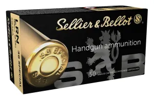 Sellier & Bellot Ammunition 45 Sellier & Bellot .38 Special 158 gr LRN 50 Rounds Ammunition - SB38A