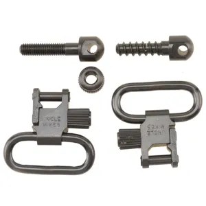 Uncle Mike's QD Machine Screw Type Sling Swivels 1" Black