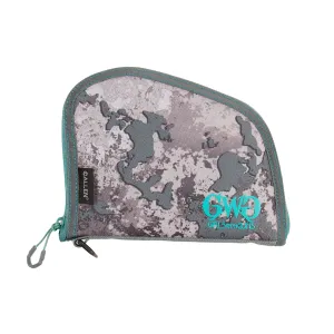 Girls With Guns 918 In The Shade Handgun Case 8 Gray/Teal/Shade Camo, Locking Zipper, Handgun Case