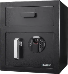 Barska Biometric Keypad Depository Safe Black Medium