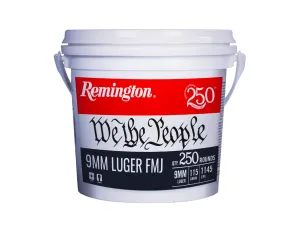 Remington We The People 9mm 115Gr FMJ Ammo Range Bucket, 250Rds