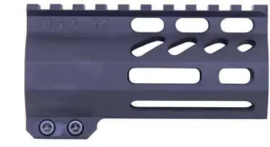 Guntec USA Parts & Accessories 93 Guntec USA AR-15 4in Air-Lok Series M-LOK Compression Free Floating Handguard w/ Monolithic Top Rail Anodized Black