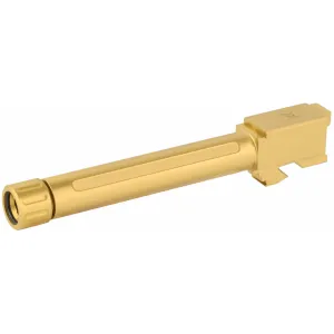 True Precision Handgun Barrel Gold 9mm 4.99 Barrel Threaded for Glock 17