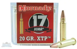 Hornady 17 HMR 20gr XTP Rimfire Varmint Express Ammunition 50rds - 83172